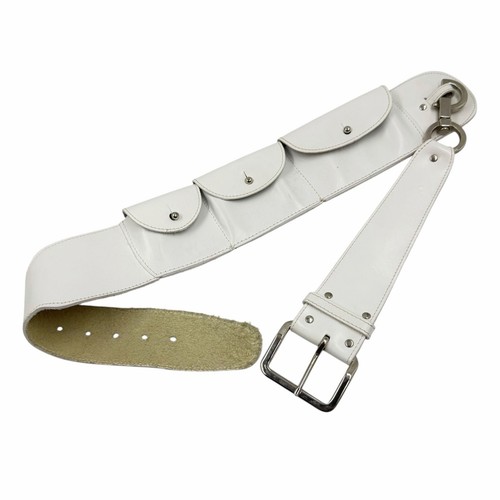Vtg 90s y2k - white, leather