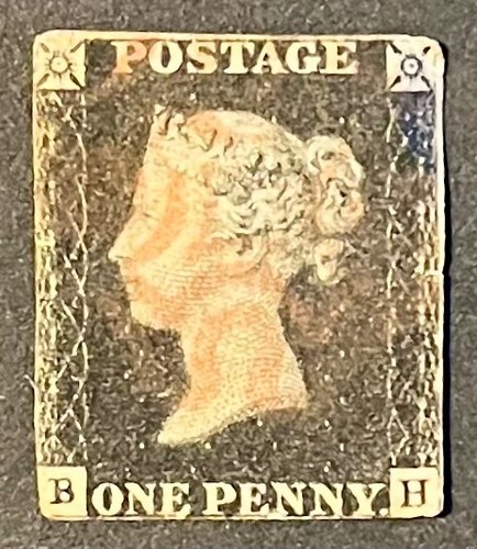 1840 penny black plate - 1d,