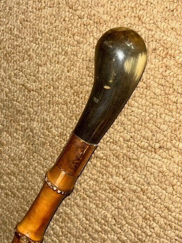 Antique whangee bamboo walking - bamboo,