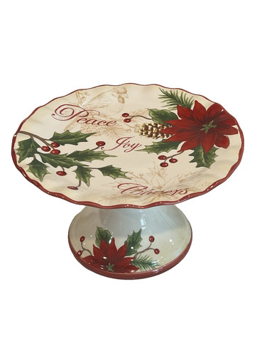 Christmas pedestal cake stand - christmas,