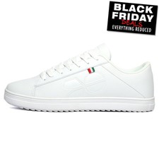 Crosshatch Gleaton Mens Casual Designer Smart Sneakers Trainers White