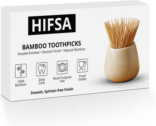 1000 bamboo toothpicks wooden - toothpicks,