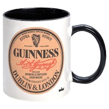 Beer Mug Retro Cup Guinness Logo Label Design Drinker Xmas Present Gift him her