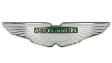 Classic Aston Martin Bonnet/Boots Badge Emblem in Chrome, Green and White Enamel