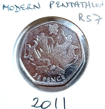 2011 50P MODERN PENTATHLON circulated Olympics ExtremelyRare Sp#LO18 Ref: R57
