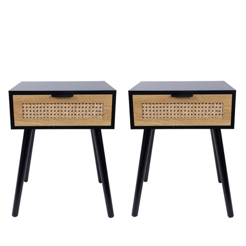 Set black bedside tables - set,