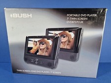 BUSH DVD8737CUK 7" Inch Portable Twin Duel Screen Car DVD Players Set - BOXED