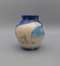 Sally Tuffin Dennis China Works Small Polar Bear Vase 2003 No 90