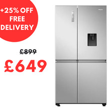 Hisense RS840N4WCE American Style 649 Litre Fridge Freezer - Silver