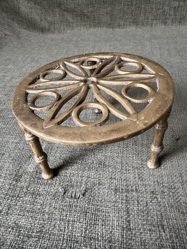 Vintage brass table - vintage,