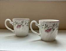 Johnson Brothers Summer Chintz 10 Oz Coffee or Tea 2 Mugs Made in England Nice! 