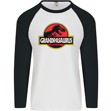 Grandpasaurus Funny Grandpa Grandad Mens L/S Baseball T-Shirt