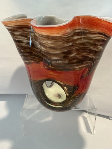 Handmade orange brown white - handmade,