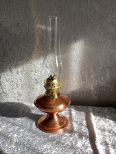 VINTAGE COPPER COLOURED OIL LAMP - PLEASE SEE AD