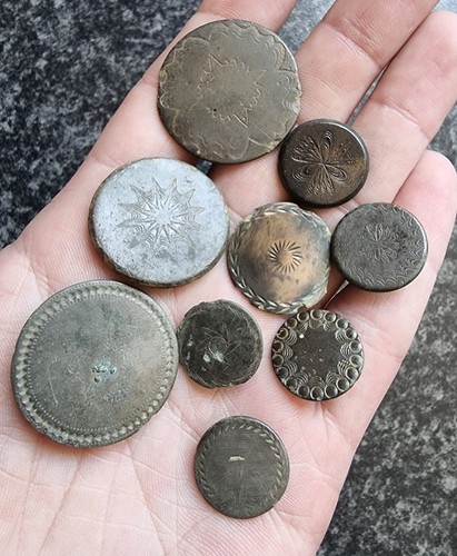 Antique georgian buttons - georgian,