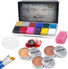 Immetee SFX Makeup Kit, Halloween Special Effect Face Body Paint Stage Makeup, F