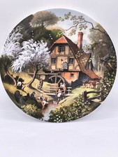 Coalport “The Old Mill” by Robert Hersey–Bone China Plate, Made in England 1980s