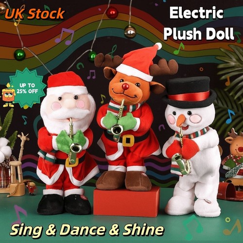 Snowman elk christmas plush - snowman,