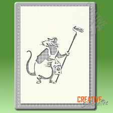 Banksy Rat Painter Stencil --- Multiple SIzes --- Premium Mylar
