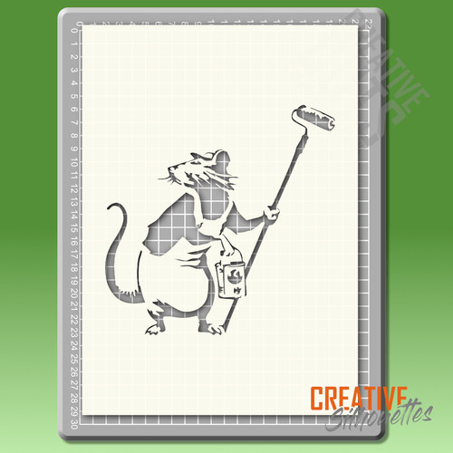 Banksy rat painter - banksy, ---