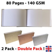 2 x Scrapbook Photo Album Display Book Art Craft Book With 140gsm 80 White Pages
