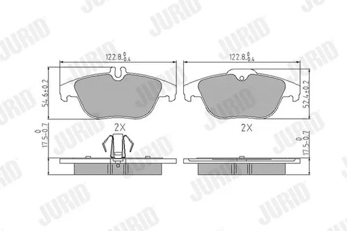 Brake pads 573735j jurid - brake,