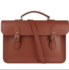 The Cambridge Satchel The Briefcase Conker Tan Laptop Document Leather Bag