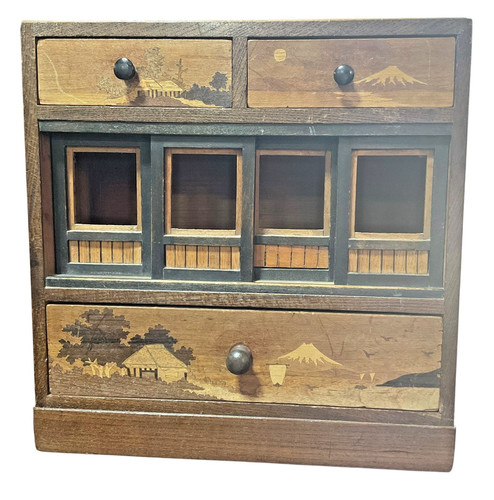 Vintage japanese marquetry - vintage,