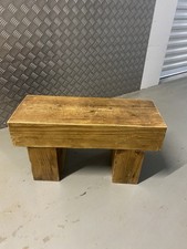 Small Wooden Coffee Table Stool Reclaimed Railway Sleepers Industrial Salvage