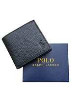 Polo Ralph Lauren Black BiFold Soft Leather Wallet With Coin Pocket