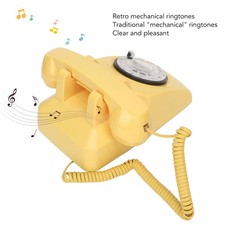 Retro Dial Telephone Classic Simulation Vintage Mechanical Ringer Pho AM