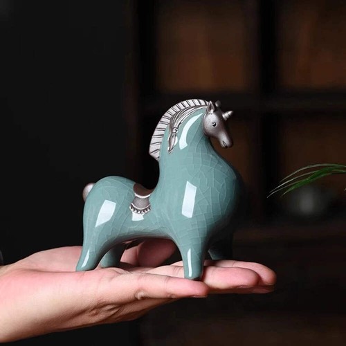 Ceramic horse ornament - ornament,
