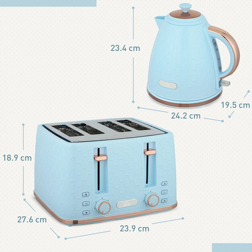 Retro light blue - retro, 4-slice