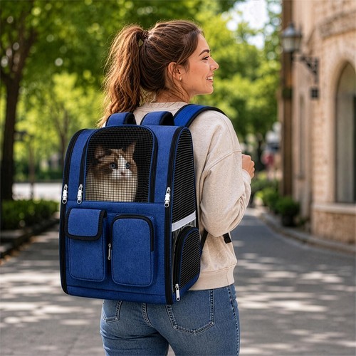 Ventilated dog cat backpack - ventilated,
