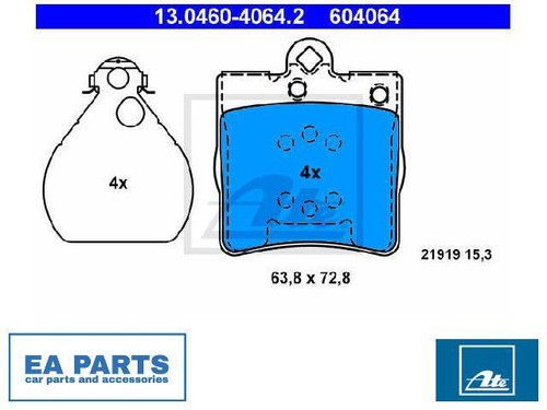 Brake pad set disc - disc, for
