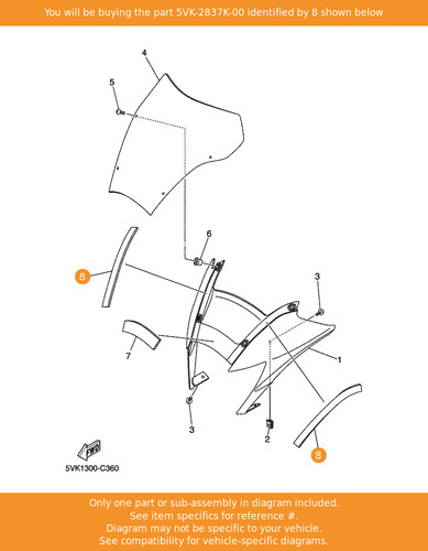 Yamaha damper 5vk 2837k - yamaha,