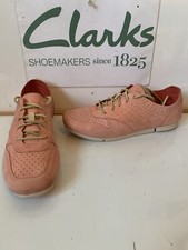 Clarks Trigenic Pink Leather Shoes Size UK 7 EU 41