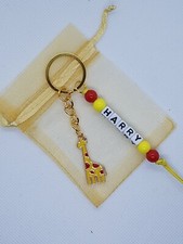  Personalised Giraffe Keyring