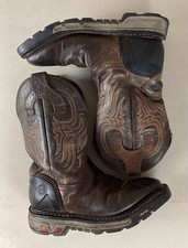 Justin Cowboy Boots Western Work Boots Soft Toe Vibram Soles Men’s US Size 8EE