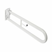 Twyford Doc M Hinged Support Rail + Toilet Roll Holder SR5810WH - Damaged Cap