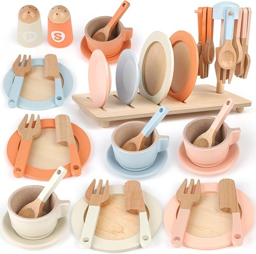 Wooden tea set - set, for