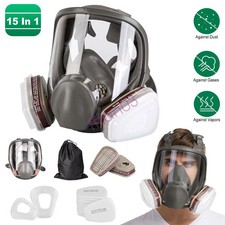 6800 Full Face 15 IN 1 Gas Mask Chemical Vapor Paint Spray Respirator 95% Filter