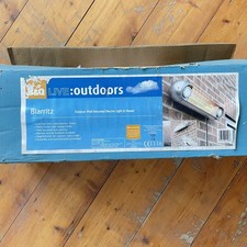 B&Q Biarritz Outdoor Wall Mounted Electric Light & Heater 