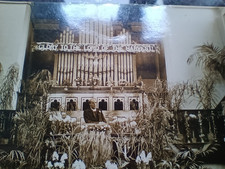 PHOTO POSTCARD Harvest Festival Penge Tabernacle London 1909 Organ Vicar