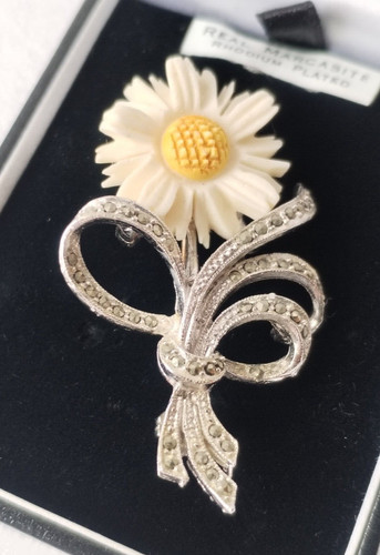 Brooch mid century floral - mid,