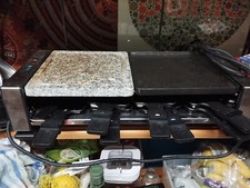 Lidl Raclette Grill with metal and stone grills, plus grilling trays. EU PLUG!