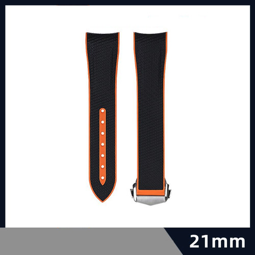 21mm black orange strap nylon - orange,