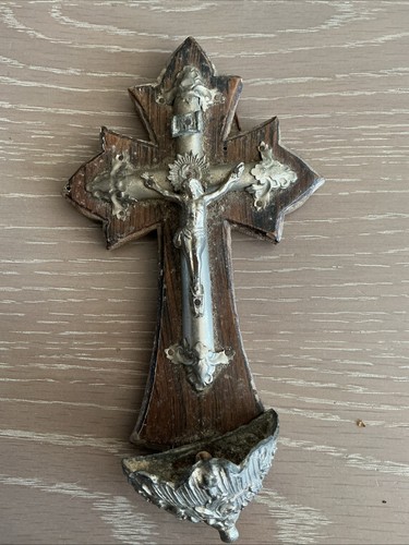 Antique crucifix with font - with,