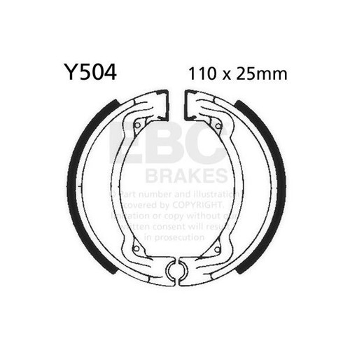 Ebc brake shoe set - ebc, front