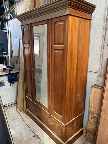 Old vintage wardrobe cupboard - old,